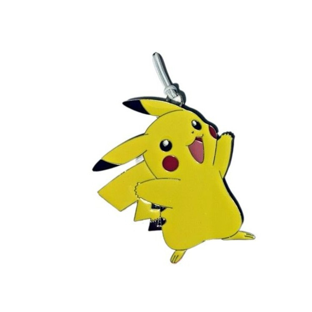 Pokemon Pikachu Christmas Ornament Yellow 2.5” Flat Metal Enamel Hallmark 2022 - Picture 3 of 9